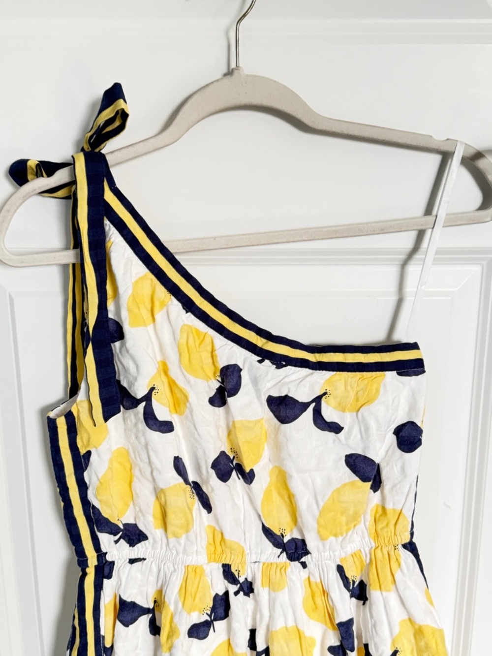 New! Loft Lemon Tie One Shoulder Midi Dress Size 2 54493 - Picture 8 of 16